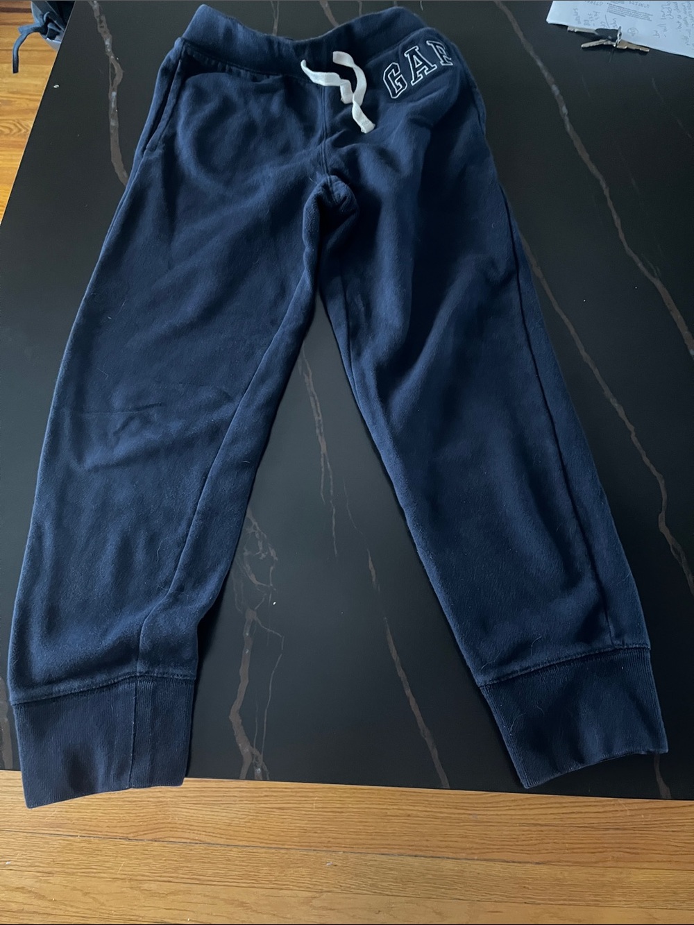 GAP Kids Navy Sweatpants with White Drawstring